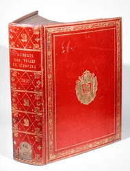 Haushaltspläne der Städte im französischen Reich, gebunden mit dem Wappen von Napoleon Bonaparte (1769-1821) 1810